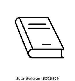 Closed book line icon. Thick hardcover book. Vector Illustration