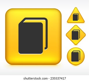 Closed Book on Yellow Multi Shape Buttons