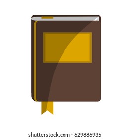 closed book with page marker icon image 