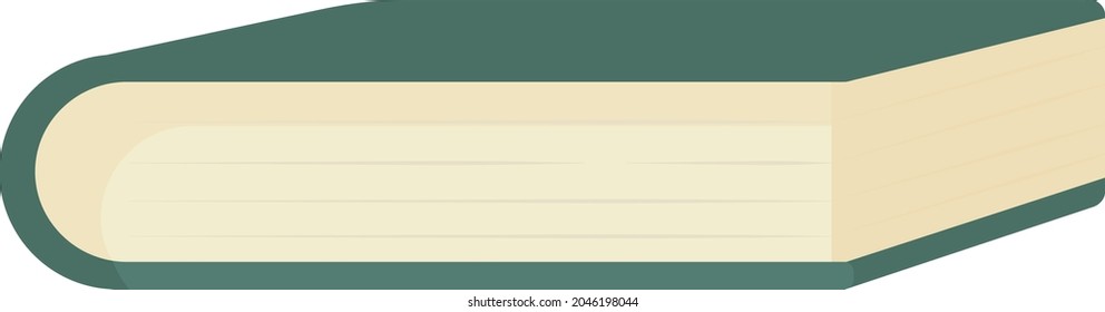 Objeto vector de color semiplano de libro cerrado. Libro de copybook de tapa dura. Artículo totalmente realista sobre blanco. Leer literatura aislado estilo de dibujos animados modernos ilustración para diseño gráfico y animación