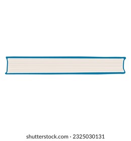 Closed book side view hand drawn cartoon illustration. Scandinavian style flat design, isolated vector. Kids print element, reading, education, literature, library, bookstore