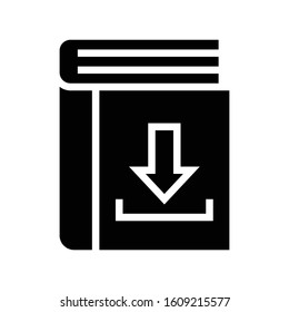 Closed book vector illustration, solid design icon