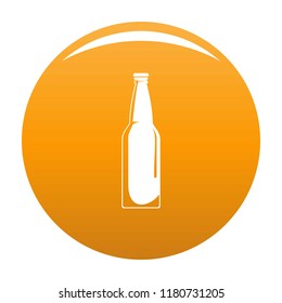 Closed bottle icon. Simple illustration of closed bottle vector icon for any design orange