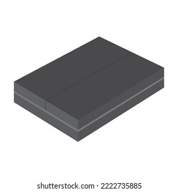 closed box book isolated isometric view vector illustration 