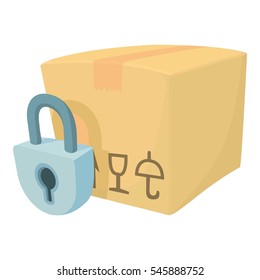Closed box icon. Cartoon illustration of closed box vector icon for web