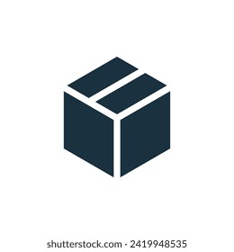 Closed box icon on white background.