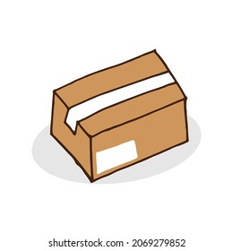 ilustración de cuadro en fondo blanco. vector dibujado a mano. 