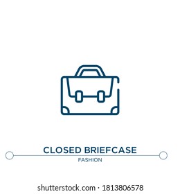 closed briefcase outline vector icon. simple element illustration. closed briefcase outline icon from editable fashion concept. can be used for web and mobile
