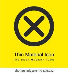 Closed bright yellow material minimal icon or logo design