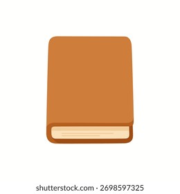 Closed brown book top view