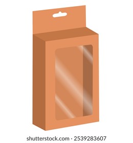 Closed brown box design illustration 