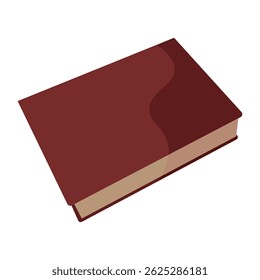 Closed brown law book. Vector illustration