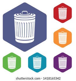 Closed bucket icon. Simple illustration of closed bucket vector icon for web