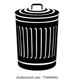 Closed bucket icon. Simple illustration of closed bucket vector icon for web