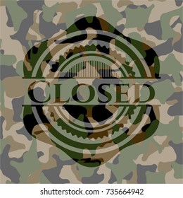 Closed camouflaged emblem