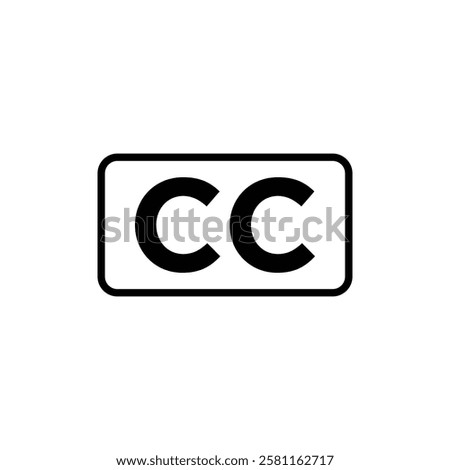 Closed caption icon Art design illustration