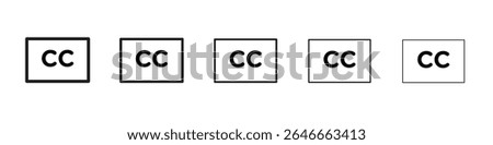 Closed caption icon black and white vector sign