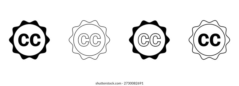Concepto de icono de subtítulo cerrado. símbolo de logotipo para Web y móvil. píxel perfecto. Ilustración vectorial Eps 10 .