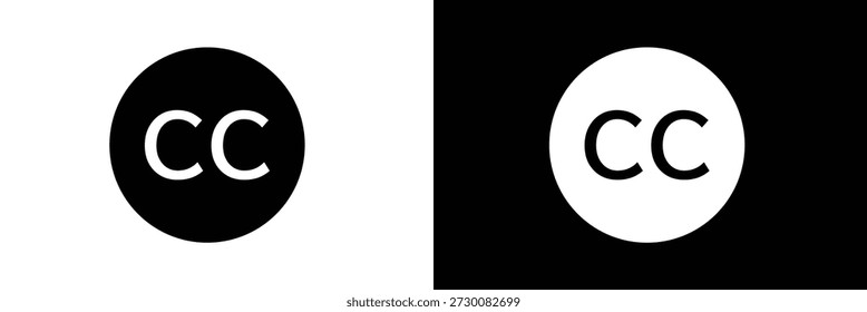 Concepto de icono de subtítulo cerrado. símbolo de logotipo para Web y móvil. píxel perfecto. Ilustración vectorial Eps 10 .