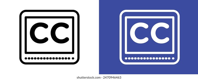 Icono de subtítulos (CC) que enfatiza medios accesibles para todas las audiencias