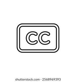 Closed caption icon Isolated flat vector in outline