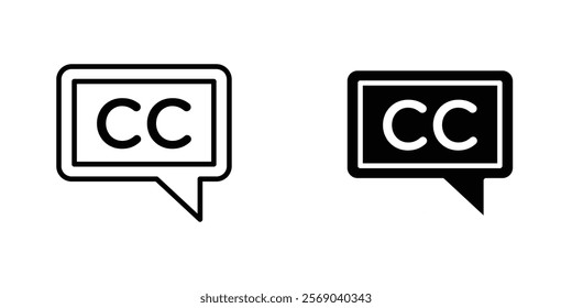 Closed caption icons vector graphic pack