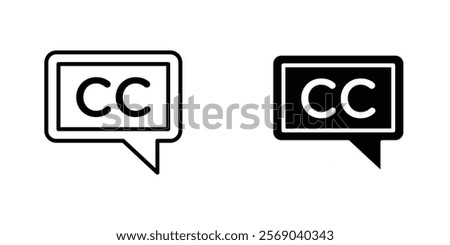 Closed caption icons vector graphic pack