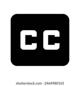 Closed caption logo icon vector design in eps 10