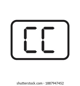 Closed captioning icon design isolated on white background