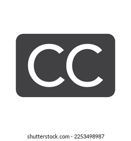 closed captioning icon, subtitle icon vector isplated on background