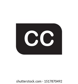 Closed Captioning Icon Vector Illustration.