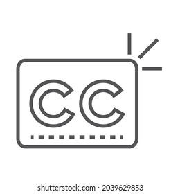 Closed Captioning Signal Isolated Icon