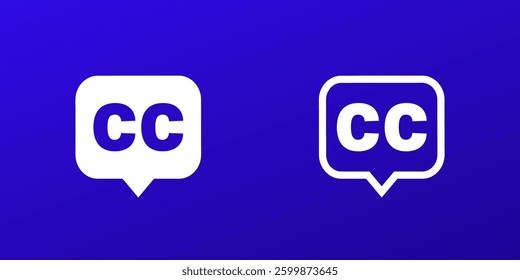 closed captions icon, subtitles for video and movies