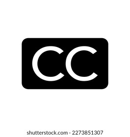 closed captipning,subtittle icon vector isolated on background