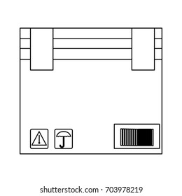 closed cardboard box cargo delivery pack
