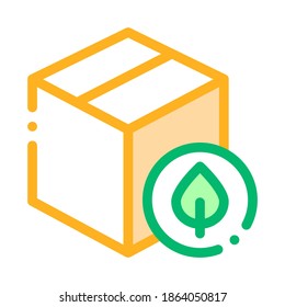 Geschlossene Faltschachtel mit Vektor-Vektorsymbol für Pflanzenleder in dünner Linie. Lineares Piktogramm der offenen und geschlossenen Kartonverpackung Paket- und Versanddienstillustration