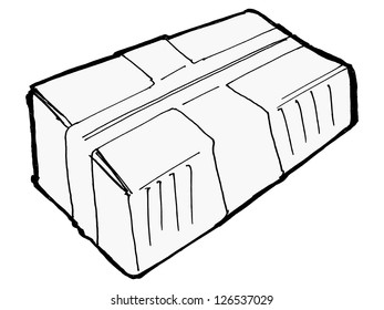 Closed carton parcel
