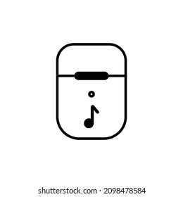 Closed case from wireless headphones icon