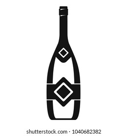 Closed champagne icon. Simple illustration of closed champagne vector icon for web
