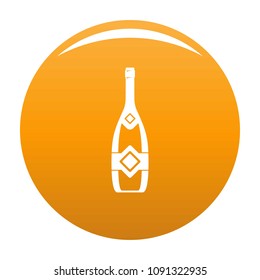 Closed champagne icon. Simple illustration of closed champagne vector icon for any design orange
