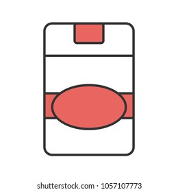 Closed cigarette pack color icon. Smoking. Isolated vector illustration