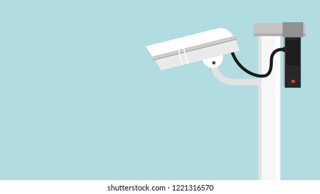 closed circuit camera vector. free space for text. wallpaper.