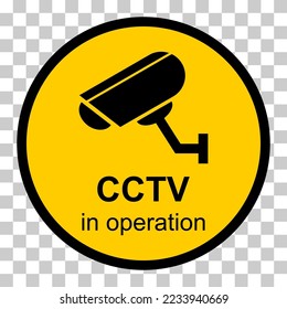 Fernsehkamerasymbol, Videoschutzalarm, Vektorgrafik .