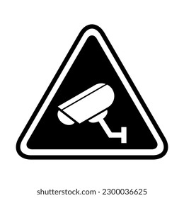 Fernsehkamerasymbol, Videoschutzalarm, Vektorgrafik .