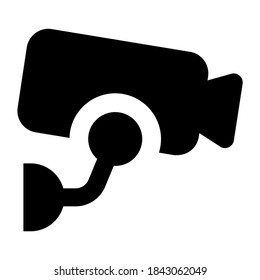 Closed circuit television, cctv camera surveillance eye icon in solid style 