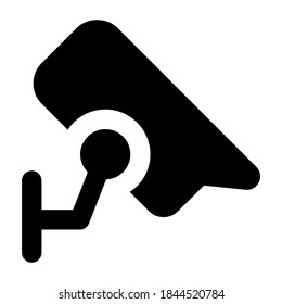Closed circuit television, cctv camera surveillance eye icon in solid style 