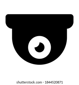 Closed circuit television, cctv camera surveillance eye icon in solid style 