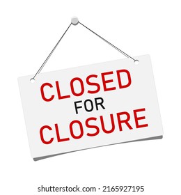 closed for closure door sign