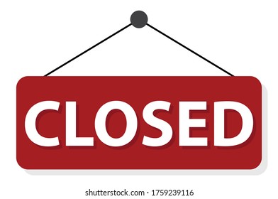Closed door flat design illustration vector editable