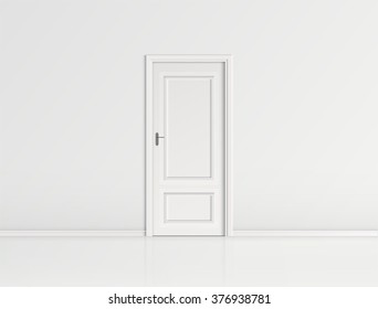 Closed door with frame Isolated on background vector design